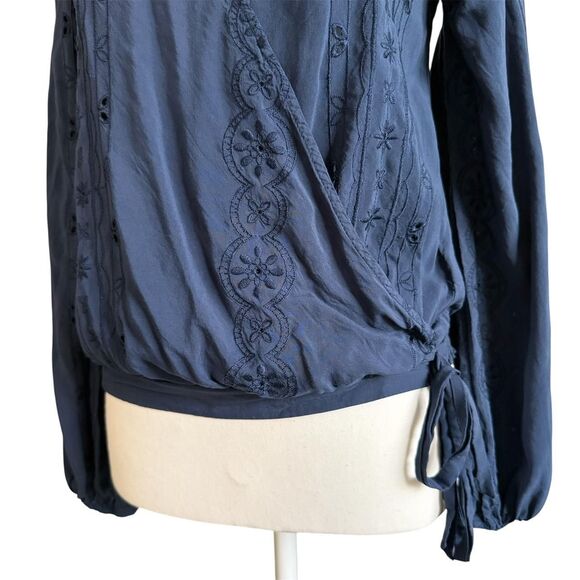 Aeropostale Blue Wrap Blouse - Picture 3 of 8